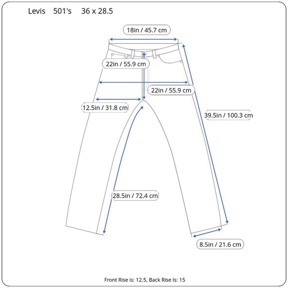 Vintage Levis 501 Jeans‎ Mens 38 (36x28.5) Original Button Down Fly Straight Leg - Picture 3 of 10